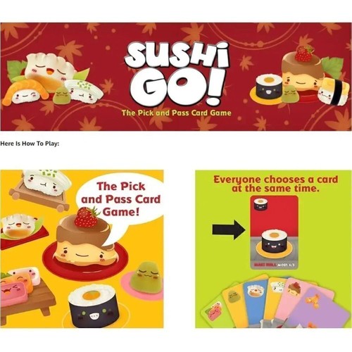 Familien treffen Sushi Go Kartenspiel Sushi Brettspiel Partys piel - Bild 4 von 15