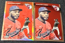 2023 Topps Chrome Platinum Rose Gold /75 Rookie Xzavion Curry Refractor RC #32