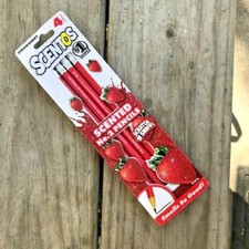 Scentos Strawberry Scented HB 2 Pencils Pre-Sharpened - NEW IN PACKAGE