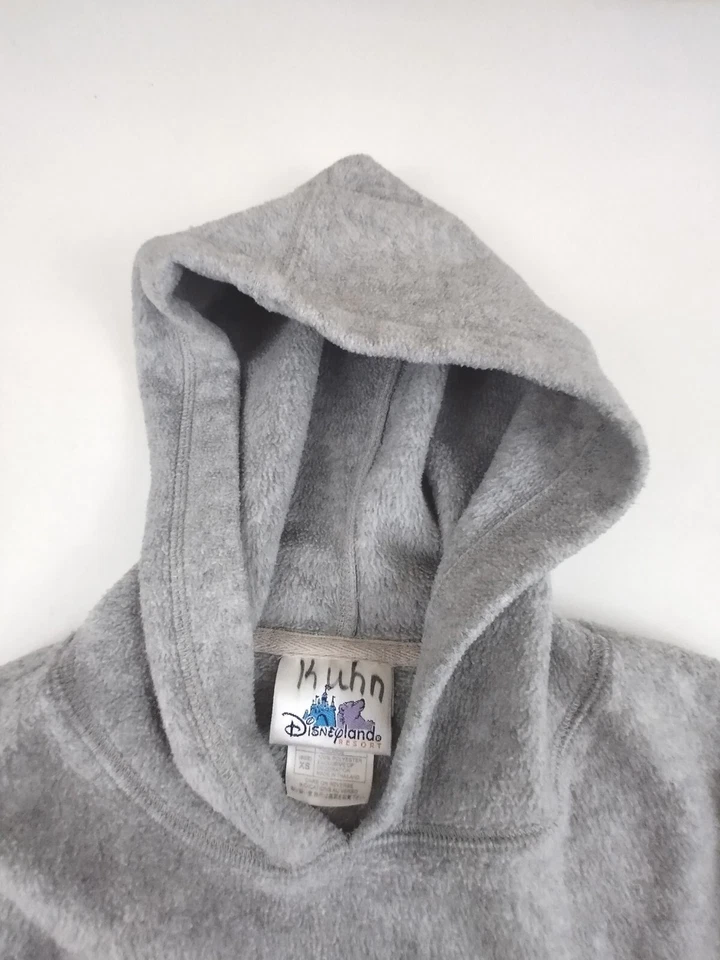 Disneyland Hoodie Kids XS Gray Embroidered Characters Logo Vintage - Image 4 of 4