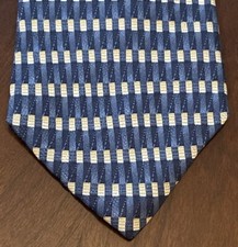 Today’s Man Blue Gold 100% Imported Silk Men’s Neck Tie Made In USA