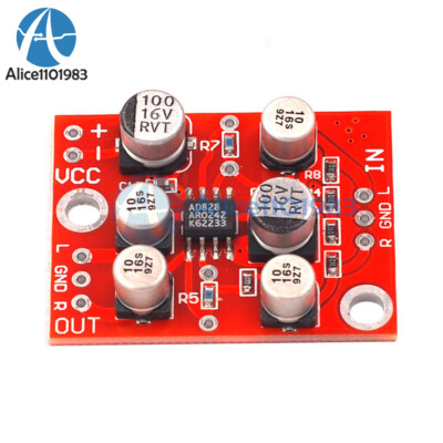 DC 5-15V AD828 Stereo Preamp Power Amplifier Board Preamplifier Module