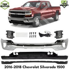 Front Bumper Chrome Fog Lights Kit For 2016-2018 Chevrolet Silverado 1500 Front Bumper Chrome Fog Lights Kit For 2016-2018 Chevrolet Silverado 1500