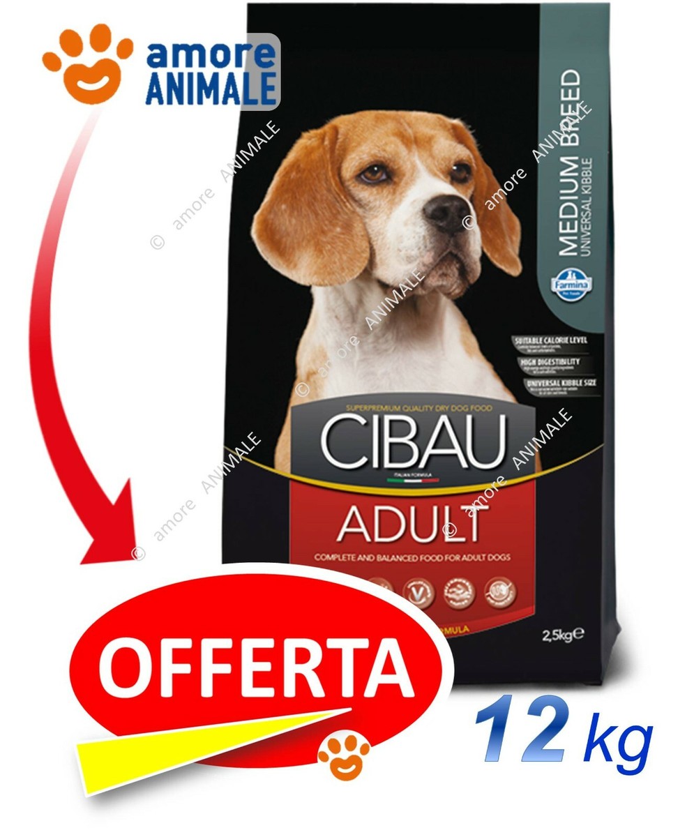 Cibau Farmina Hundefutter Für Erwachsene Medium Breed, 12 Kg – Superpremium Trockenfutter