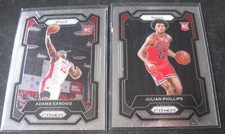 ADAMA SANOGO/JULIAN PHILLIPS 2-CARD RC LOT 2022-23 Panini Prizm CHICAGO BULLS