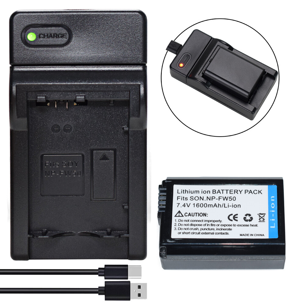 Sony A6000 Sony A5000 Battery Charger NP-FW50 Li-ion Battery