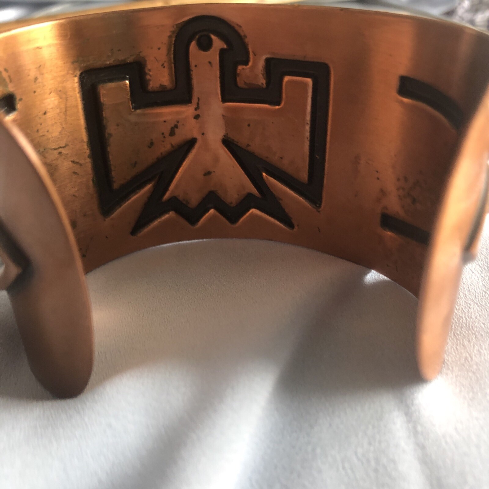 Vintage Solid Copper Southwest Native American Tr… - image 7