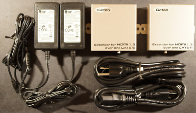 Gefen Extender for HDMI 1.3 over CAT6, Sender and Receiver + Power Supplies.