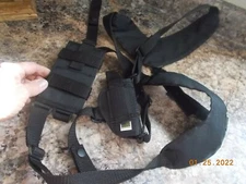 OUTBAGS Nylon Horizontal Shoulder Holster with Double Mag Pouch, Excellent Cond 