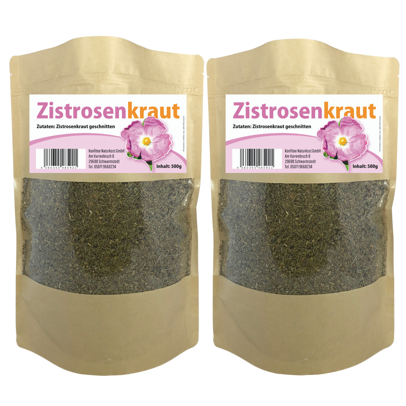 Zistrosenkraut geschnitten 1 Kg - Zistrose - Zistrosentee - Cistus Incanus