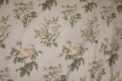 6.83 yds Scalamandre Fabric Fleurs Anglaise Floral Roses 100% Cotton 246''