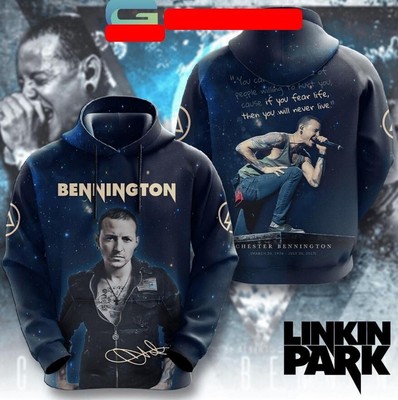 Chester Bennington If You Fear Life You Will Never Live Hoodie