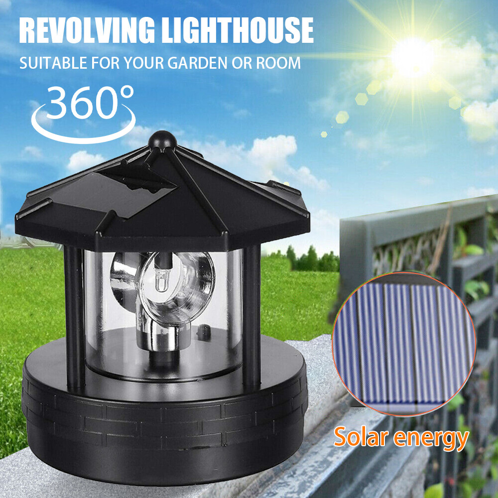 Solar Powered Lighthouse Yard Ornament