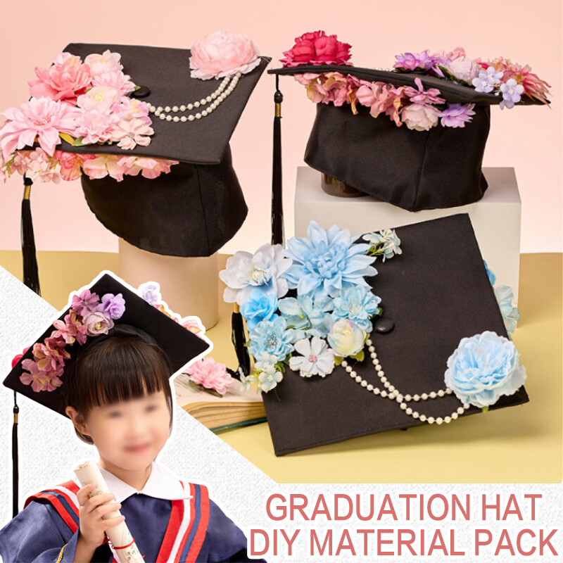 Graduation Bachelor Hat Material Pack Hairpin Hat Silk DIY