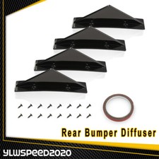 Fit For 2002 Chevrolet Chevy Camaro Rear Bumper Diffuser Lip Splitter Shark Fins