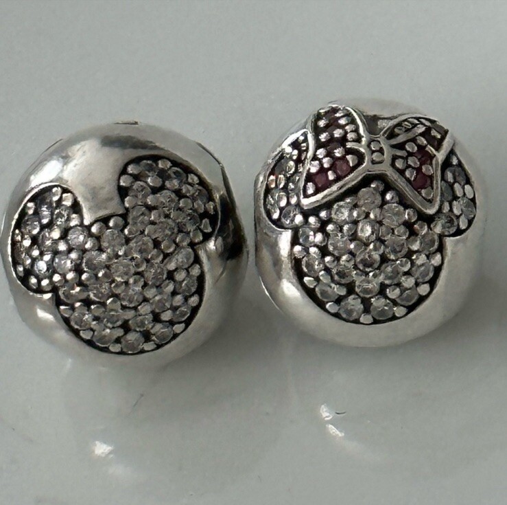 Minnie Mouse Pandora Sparkling Stud Earrings Pandora Mickey Mouse