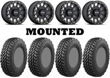 Kit 4 Nitto Trail Grappler Sxs 33x9.5-15 On Method 401 Beadlock Matte Black Pol