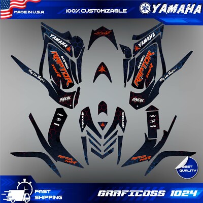 DST0707 Kit graphique VTT personnalisé 3M pour Yamaha RAPTOR 700 2006 2007 2008 2009 2010 2011 2012