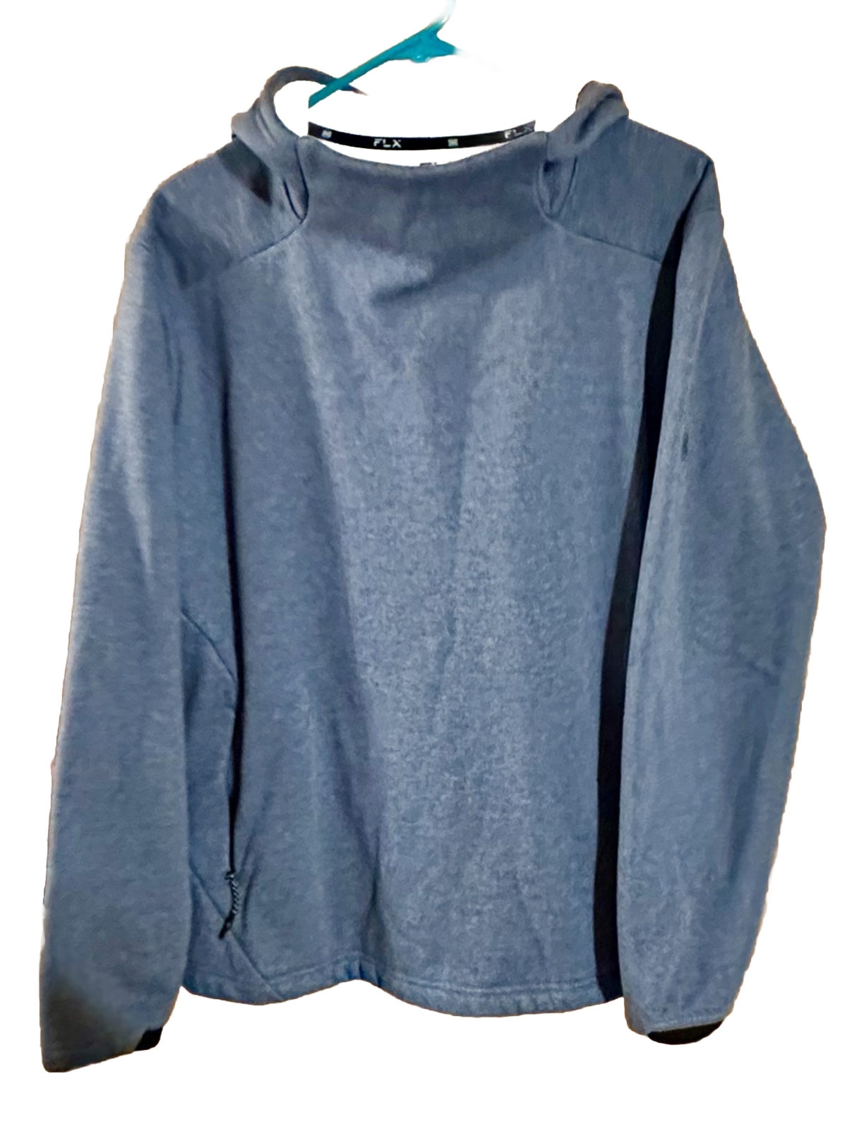 TWO FLX Active Outdoor Comfort Fleece Pullover Hoodies Black & Blue Lot