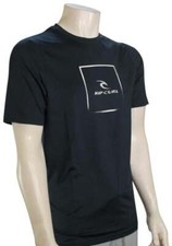 RIP CURL Men's S/S Rashguard CORP ICON - Dark Navy - Medium - NWT