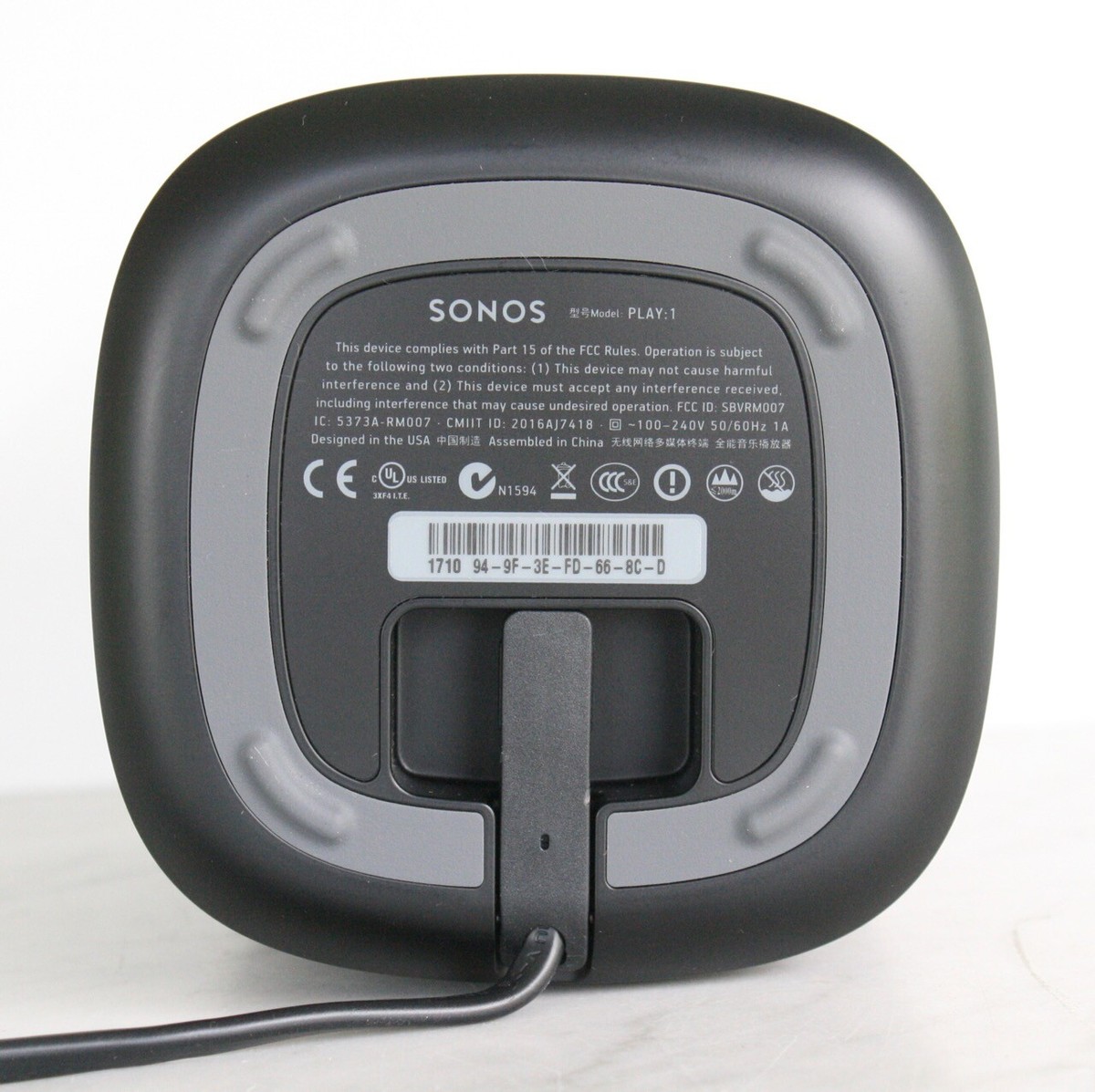 Cassa Wireless Sonos Play:1 Nera – Wi-Fi, Modello 1017CZ PLAY1US1BLK – Nuova