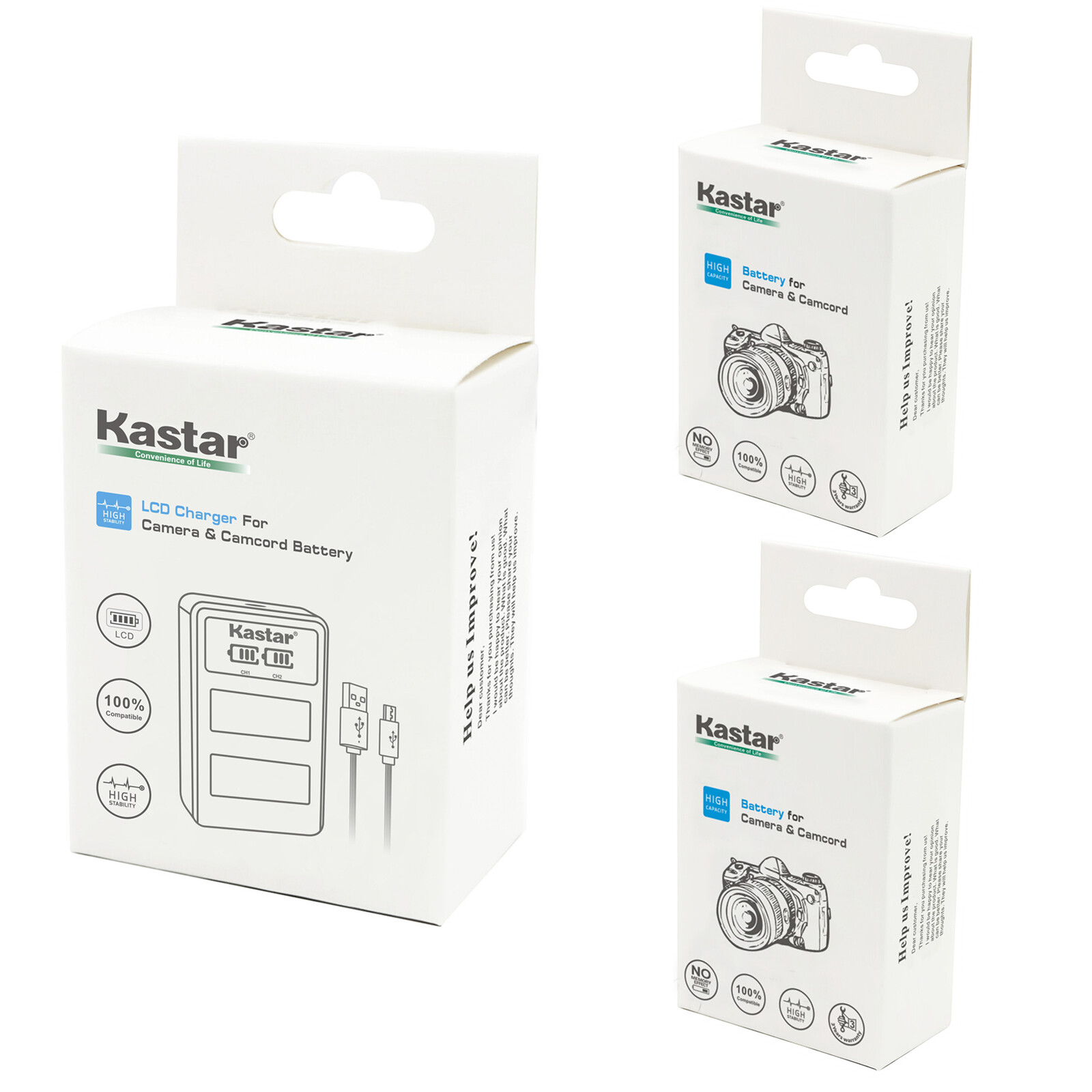Kastar 2x Battery LP-E10 + Charger For Canon Rebel T3 T5 T6 T7 1100D 1300D 3000D