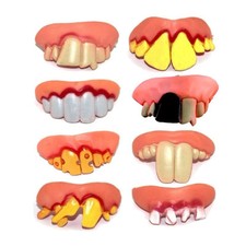 Fake Halloween Teeth Costume Trick Toy False Funny Buck Teeth Decoration