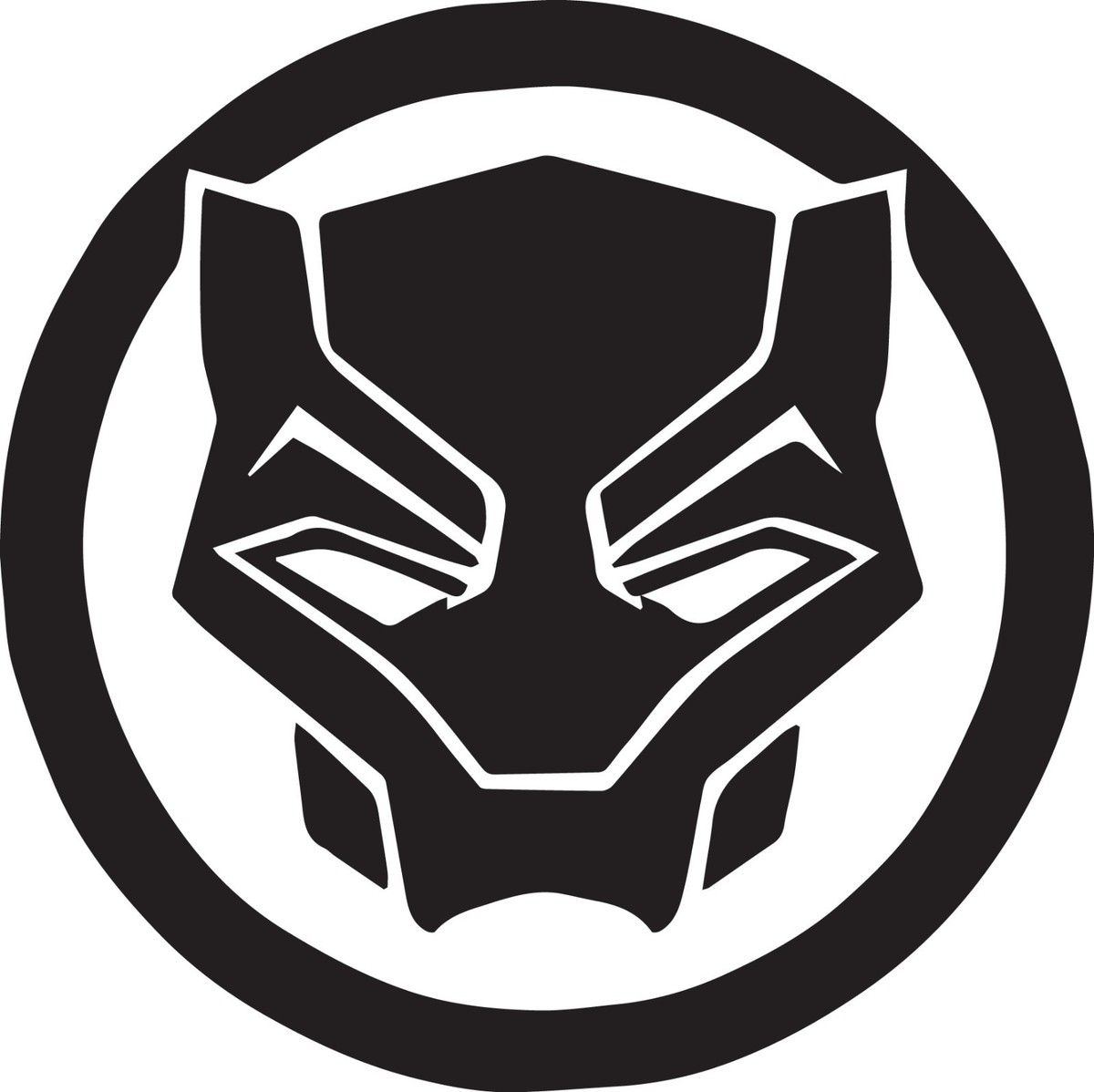 Black Panther Vinyl Decal Sticker – JDM Banner Style For Car Window, Laptop, Van – Glossy Black