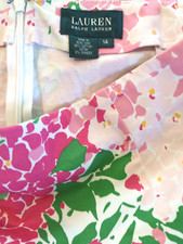 Vintage Ralph Lauren Short Skirt 14 Floral Heavy Cotton Has Stretch Lux Casual