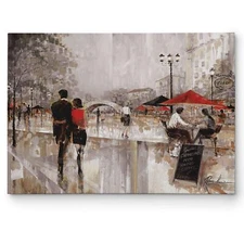 Wexford Home Riverwalk Charm Gallery Wrapped Canvas Wall Art, 36x48