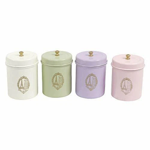Stainless Steel Food Storage Jar /Canister (Multi Color, 650ml) Set of 4