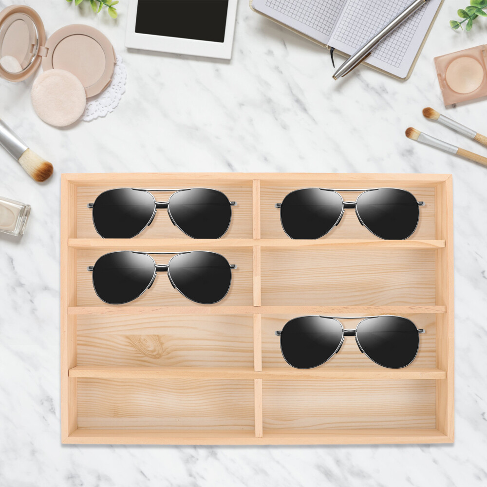 Eyeglass Storage Organizer Sunglass Cases Sunglasses Tray Solid Wood eBay
