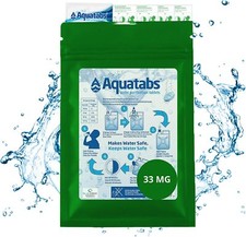 Aquatabs NaDCC 33 MG x 80 water purification tablets for drinking, purifying
