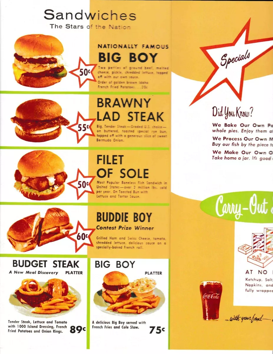 Big on sale boy menu