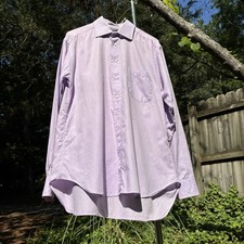 BURBERRY of London Lavender Shirt—15.25 x 34—100’s 2-Ply Cotton—Made in USA—VG