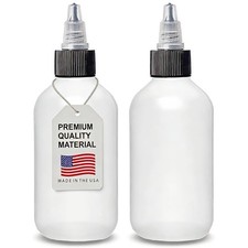 2 oz Plastic Squeeze Bottles with Twist Top s, Refillable Containers for