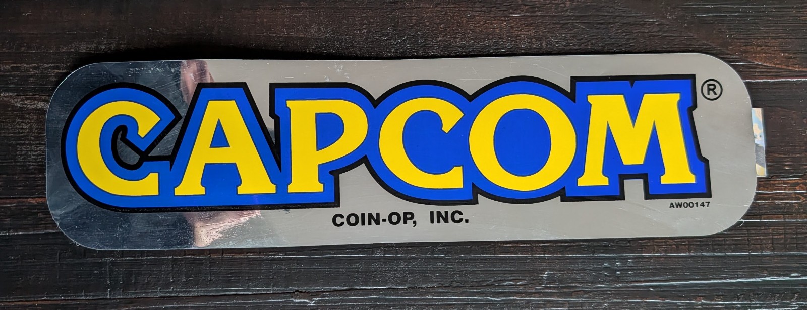 Capcom Vintage Original 90s Chrome Arcade Cabinet Decal Sticker Street ...