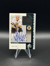 RAY BOURQUE 2001-02 SP Game-Used Tools of the Game Autograph Skate Patch 037/100