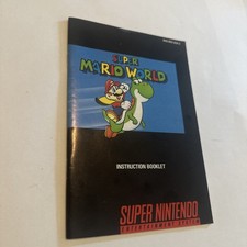 Super Mario World Instruction Manual Only Super Nintendo SNES HIGH GRADE