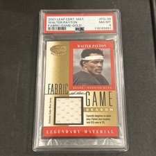 2001 Leaf Certified Fabric of the Game Used Walter Payton Jersey #/53 PSA POP 1*