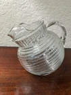 Anchor Hocking Vintage MCM Manhattan Tilt Ball Pitcher Small Clear Glass