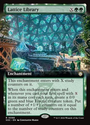 Lattice Library * Extended Art * #88 - Commander: Secrets of Strixhaven - NM MTG