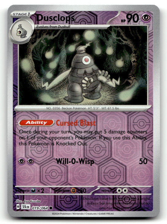 Dusclops 036/131 Reverse Holo Common SV: Prismatic Evolutions LP