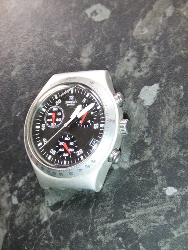 SWATCH "IRONY" ALUMINIUM CHRONOGRAPH WRISTWATCH - Picture 2 of 5