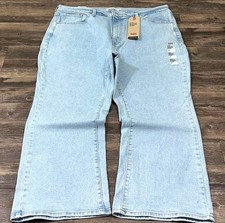 LEVIS High-Waisted Cropped Flare Wide Leg Jeans Relaxed Through Hip  Thigh 18W
