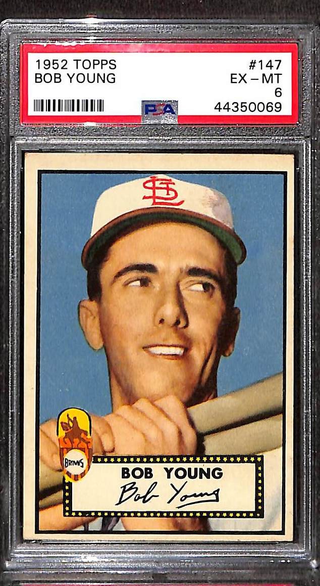 1952 Topps #147 BOB YOUNG PSA 6 EX-MT 44350069 