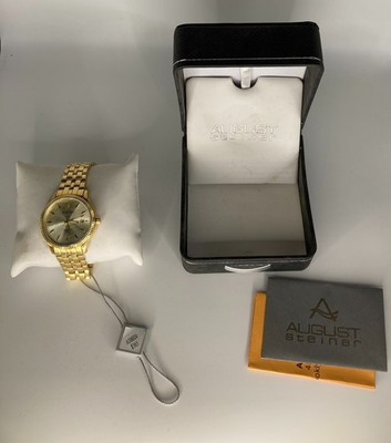 August Steiner AS8024YG Watch-Automatic Diamond in Working Condition