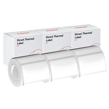 White Paper of 3 Rolls White 50x30mm for NIIMBOT B1 B21 B3S Label Maker Water...