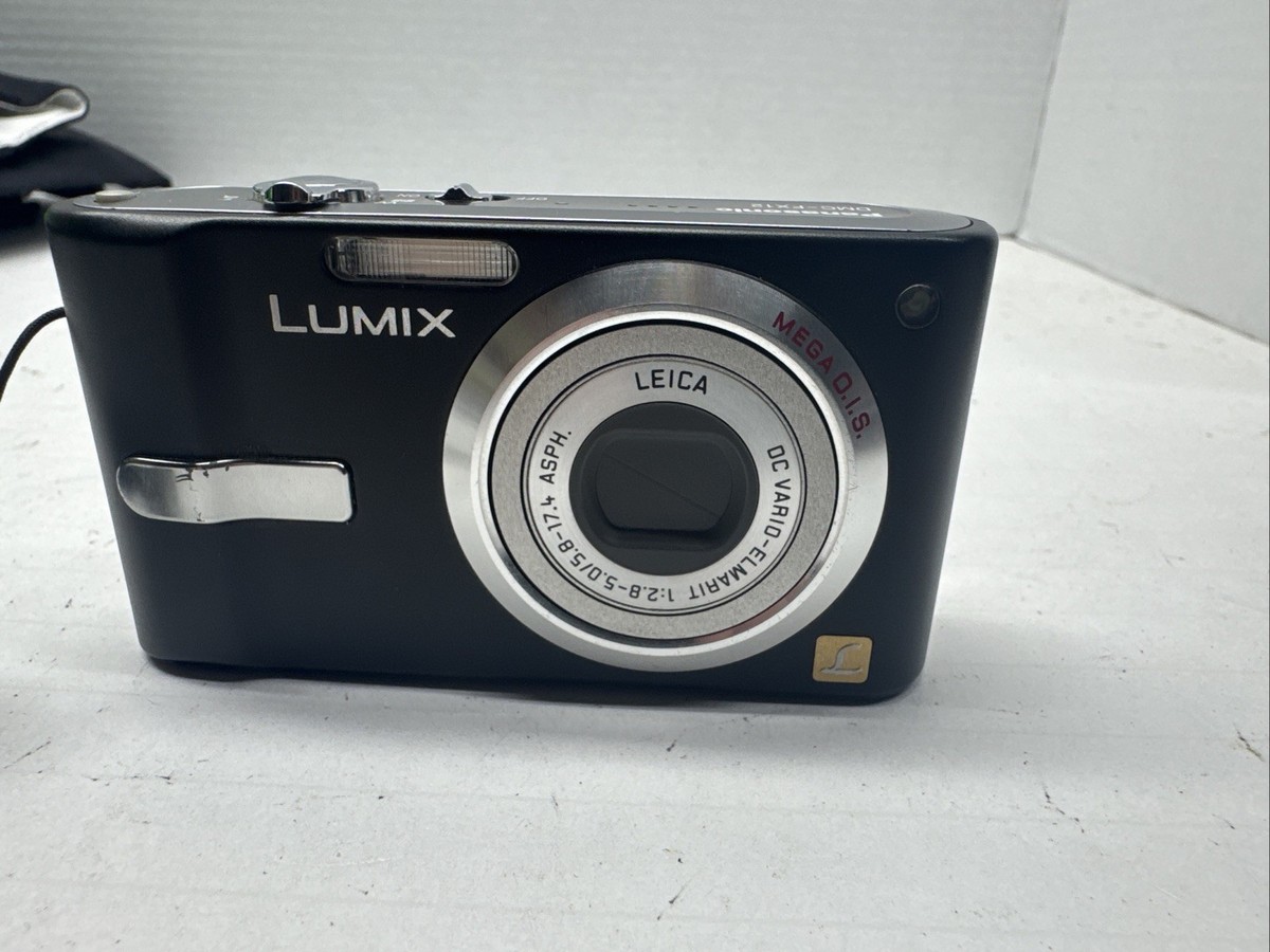 Lumix Panasonic DMC-FX12 Digital Camera Silver Black Good