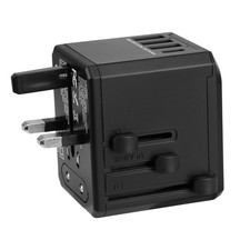 Travel Power Adapter All in One AC Plug International Wall Charger w/ 4 Charging